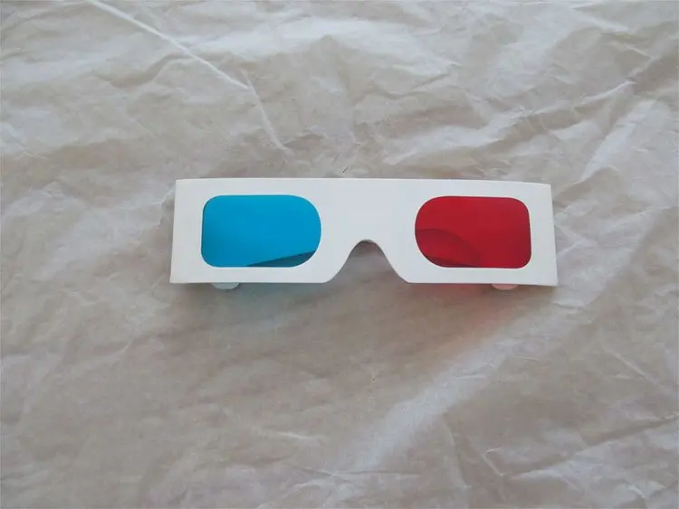 10000pic 3d обои 3d очки анаглиф очки красный синий для фильмов с высоким качеством и - Цвет: white frame