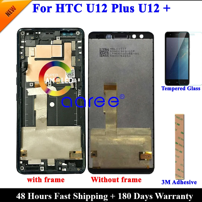 ЖК дисплей Super AMOLED для HTC U12 Plus экран сенсорный дигитайзер в сборе|Экраны мобильных