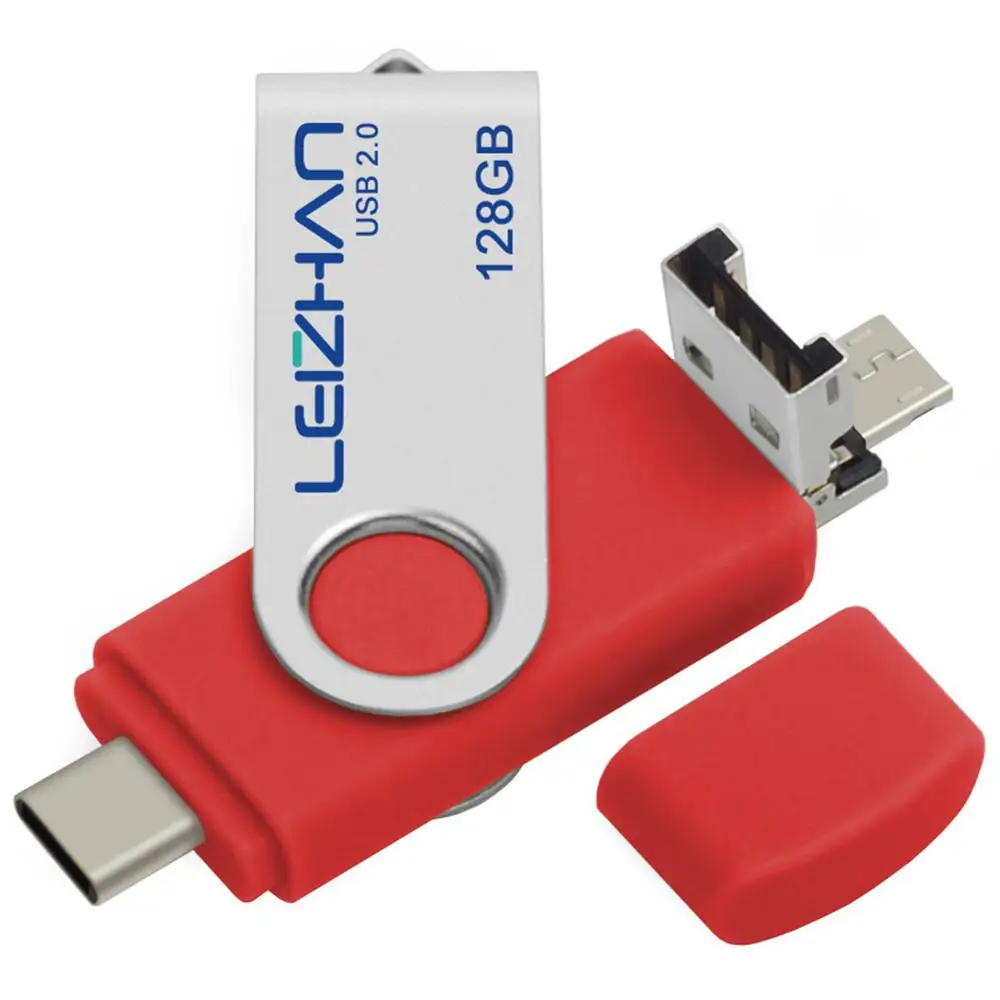 LEIZHAN флешка на android телефон otg usb флэш диск dirve USB C Рамочка для фотографии micro u 128 Гб 64