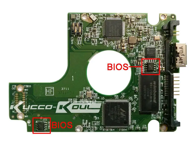 hard drive controller printed circuit board logic 2060-771801-002 REV A/P1 PCB for WD 2.5 USB HDD repair data recovery |