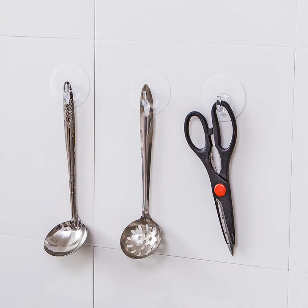 1 шт. кухонные принадлежности сильная прозрачная присоска настенные петли