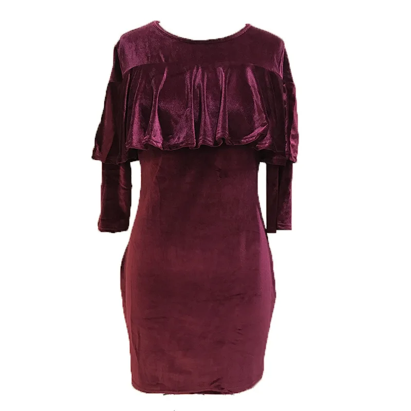 Осень 2017 г./зима Лидер продаж плюс Размеры Вельветовое платье женские большие