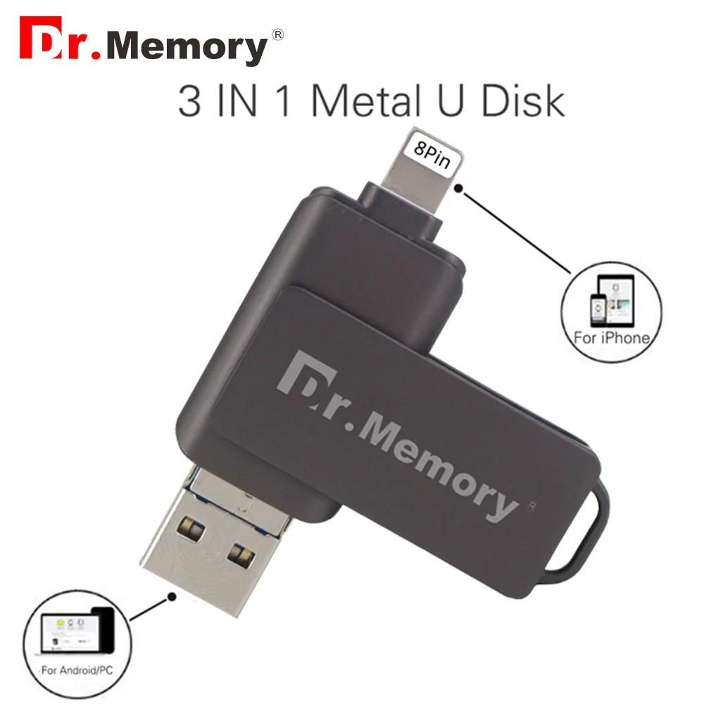 

3 in 1 USB Flash Drive 64gb OTG Pen Drive usb stick for iPhone/iPad/IOS/Android/PC Pendrive 8gb 16gb 32gb Usb 3.0 Flash Disk