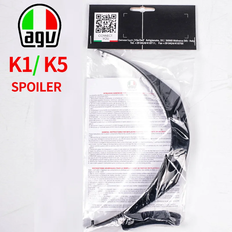 Оригинальные запасные части для AGV, задний спойлер для AGV K1 K-1 K5S K5, K-5 шлем, один размер, аксессуары для заднего крыла