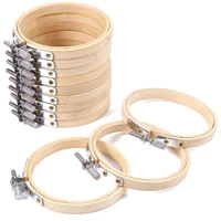 10pcsset 810cm wooden embroidery hoops frame set bamboo embroidery hoop rings for diy cross stitch needle craft tool