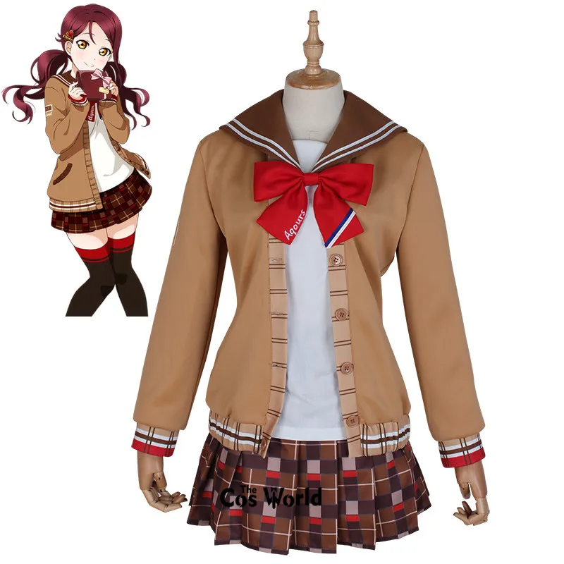 Love Live Sunshine Aqours Sakurauchi Riko шоколадная школьная форма на День святого Валентина