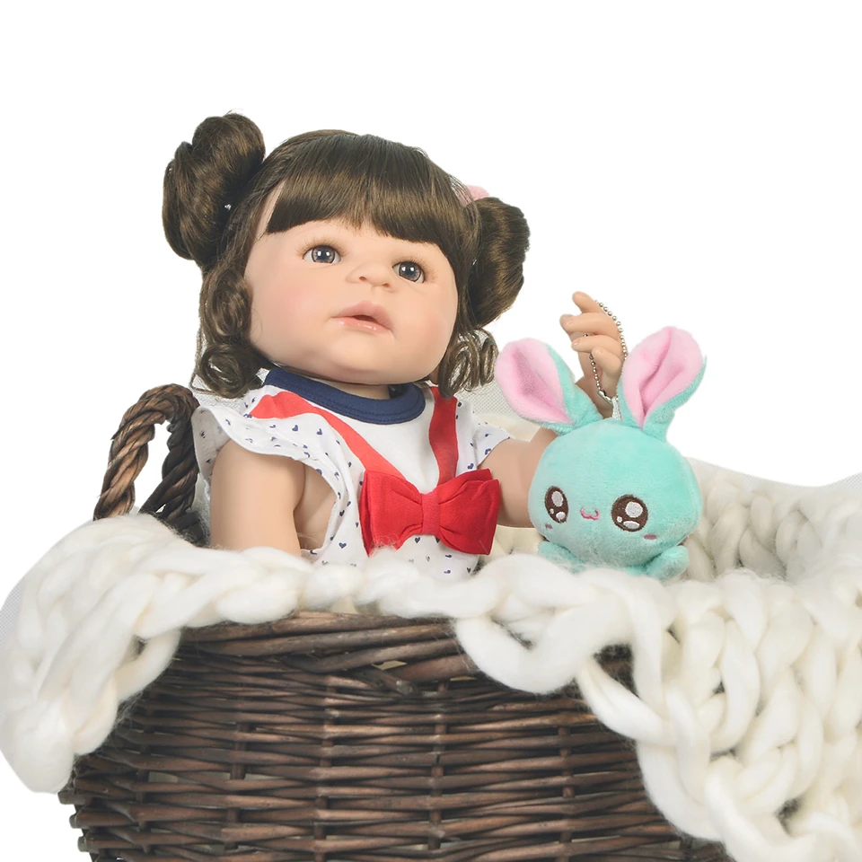 Bebe Кукла reborn 55 см полный силиконовый винил тело куклы для детей подарок младенец