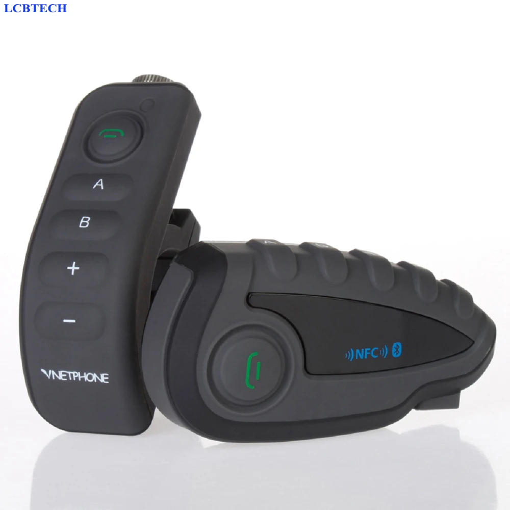 Гарнитура для мотоциклетного шлема V8 Bluetooth Интерком NFC дистанционное управление