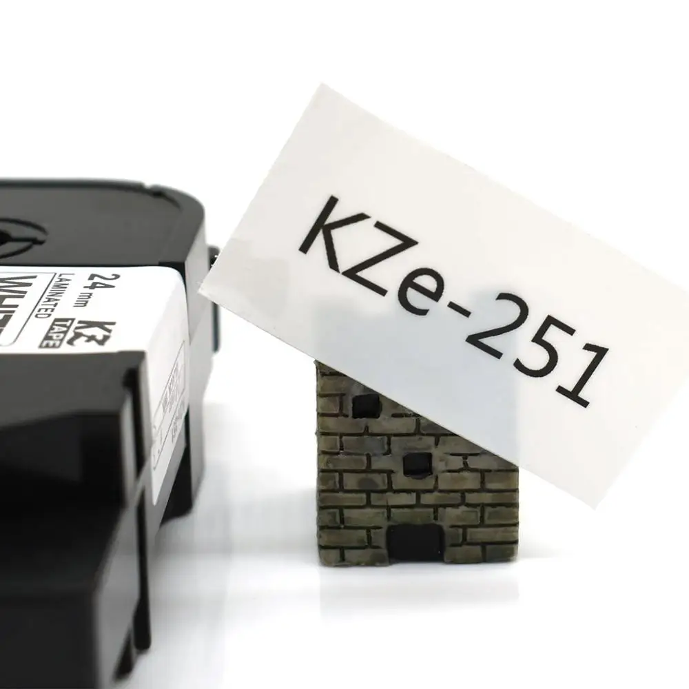 CIDY многоцветный совместимый Ламинированный tze 251 tze251 24 мм черный на белой ленте