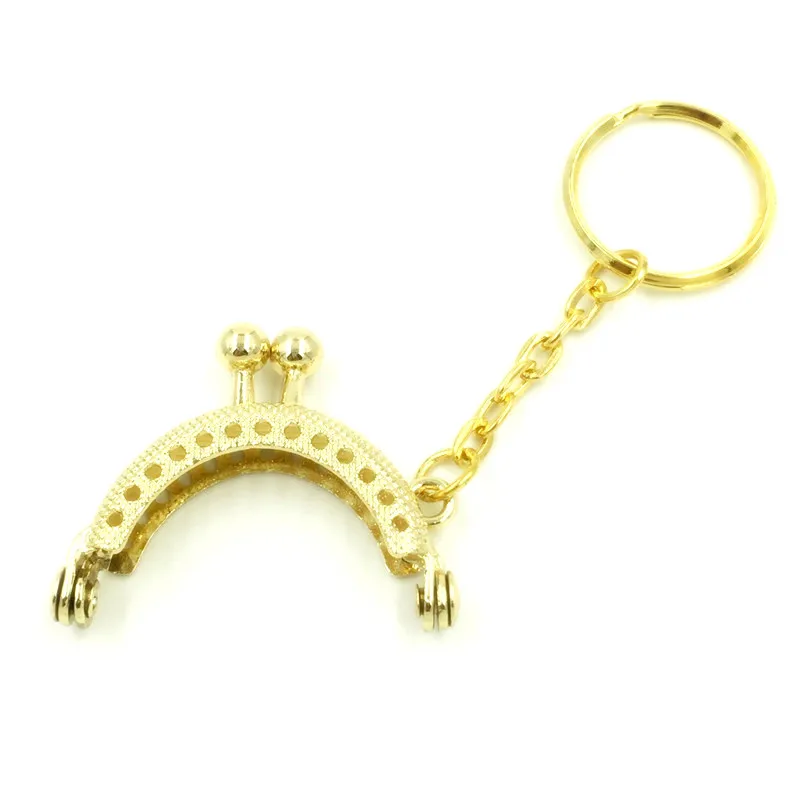Gold Plated 10 шт DIY сумка Кошелек Металлическая дуговая Рамка Поцелуй застежка ручка замок кольцо для ключей 4x3,5 см, доступны 3 цвета - Цвет: Gold Plated
