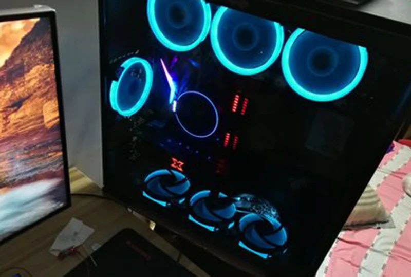 Горячий RGB Аврора охлаждающий вентилятор 120 мм 6Pin контроллер Светодиодная лента кольцо для компьютера кулер воды великолепный цвет регулируемый вентилятор радиатора