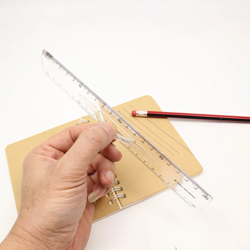 20cm Drawing Ruler Easy To Take Plastic Three-dimensional Technical Students Maths Geometry Office School Supplies | Канцтовары для