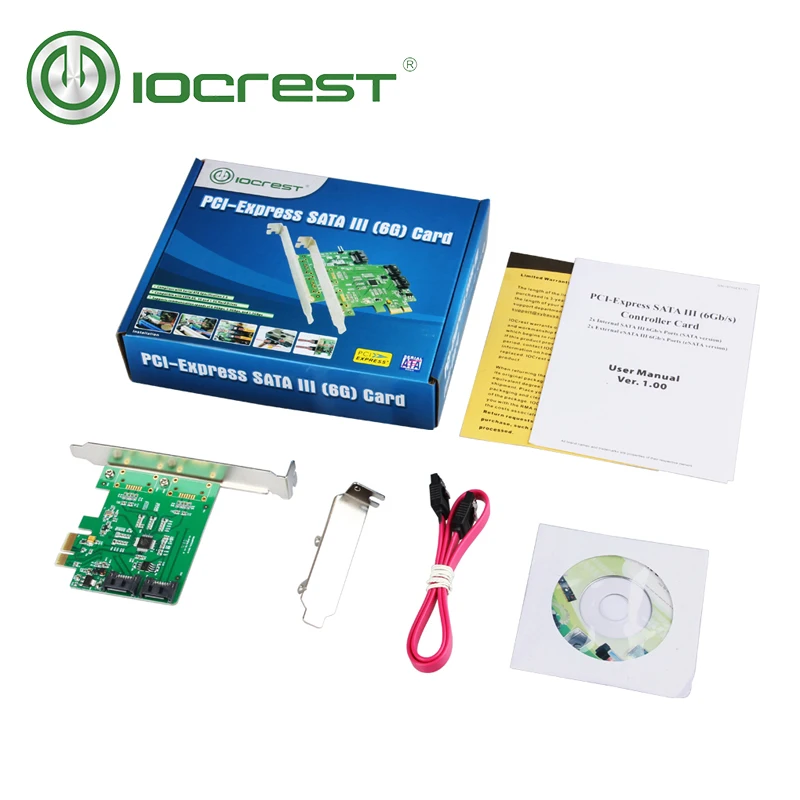 IOCREST PCI-Express 2x Внутренний SATA III 6 ГБ/сек. порты контроллер карты | Компьютеры и офис