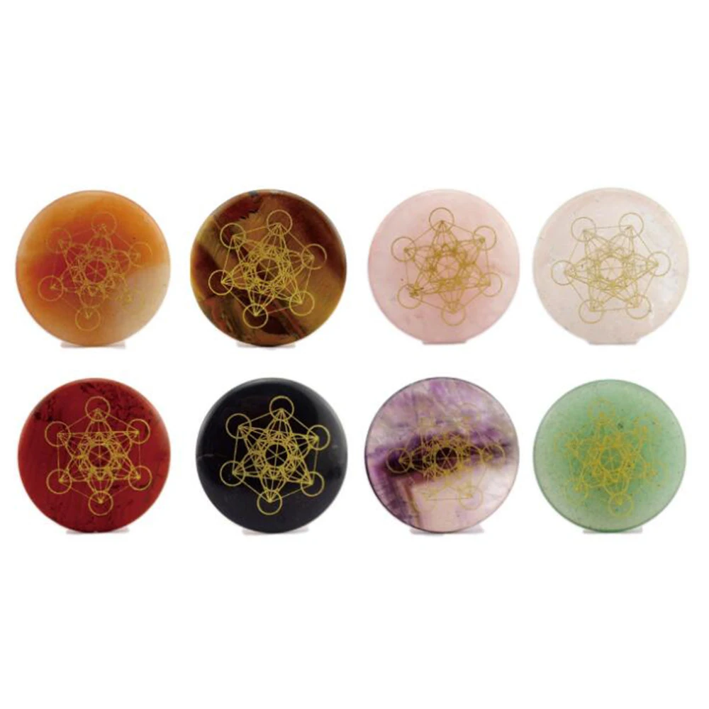 Натуральный кварцевый кристалл Metatron куб геометрия священное искусство цветок