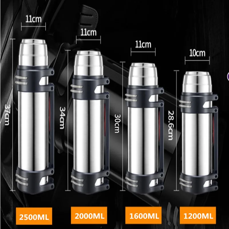 304 Stainless Steel Thermos Flask Large Capacity Mountain Climbing Tour Thermal Insulation Water Bottle Outdoor Travel Cup gifts images - 6