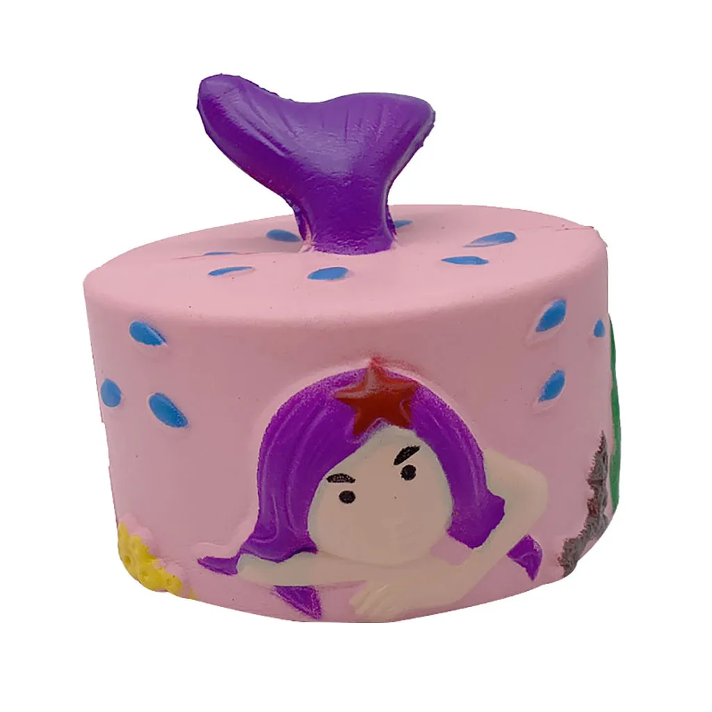 

Lovely and Cute Exquisite Squishies Mermaid Cake Scented Slow Rising Stress Reliever Toy Decoration 4.27