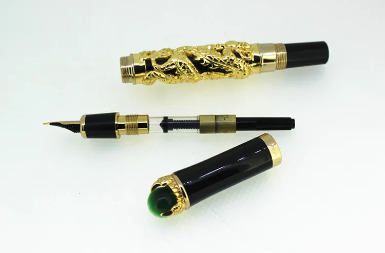 

JINHAO GOLDEN DRAGON KING PLAY PEARL FINE 18KGP NIB FOUNTAIN PEN BLACK / WHITE / GREY FOR CHOICE OFFICE BUSINESS BEST GIFT