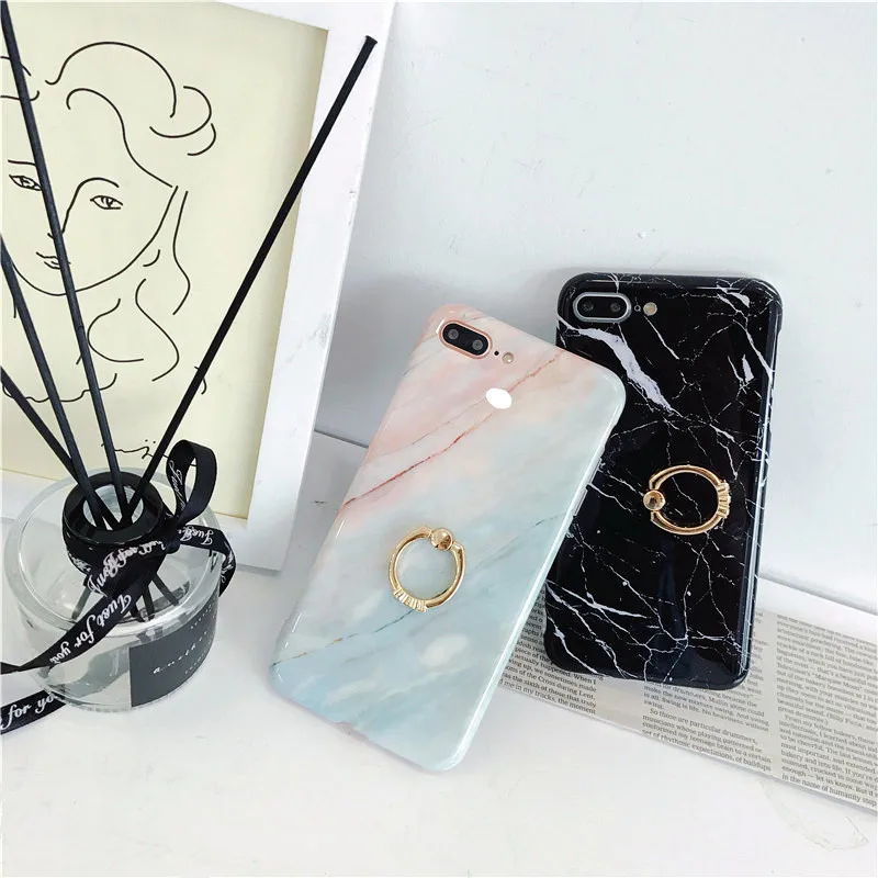 Роскошный Мраморный чехол со стразами для телефона iPhone 7 6S Xs Max Xr X 6 Plus 7Plus