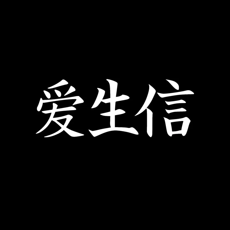 QYPF 13.8CM*5CM Interesting Love Life Faith Custom Vinyl Decal Chinese Kanji Car Sticker Accessories C15-0211 | Автомобили и