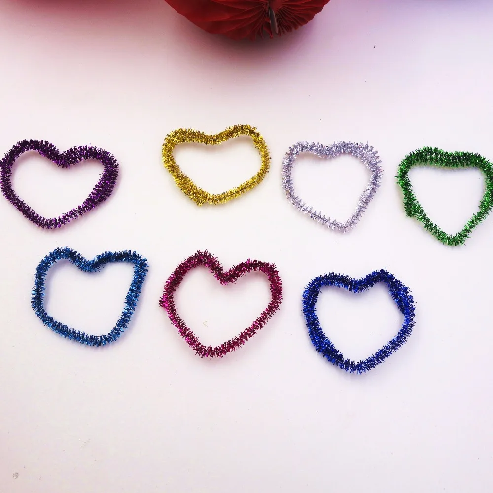 100 шт. 30 см блестящая синель из плюшевой оловянной проволоки проводные палочки