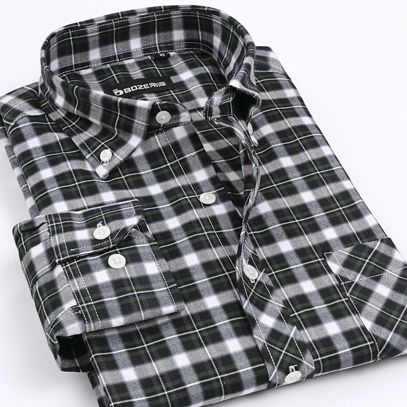 Для мужчин S Классический Стиль модные Костюмы Оксфорд Сорочки выходные для Non-Iron