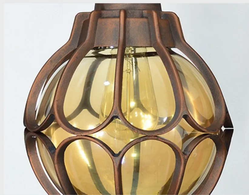 Outdoor waterproof ceiling ball lamp balcony energy saving garden Earth lights European retro aisle rain global pendant | Лампы и