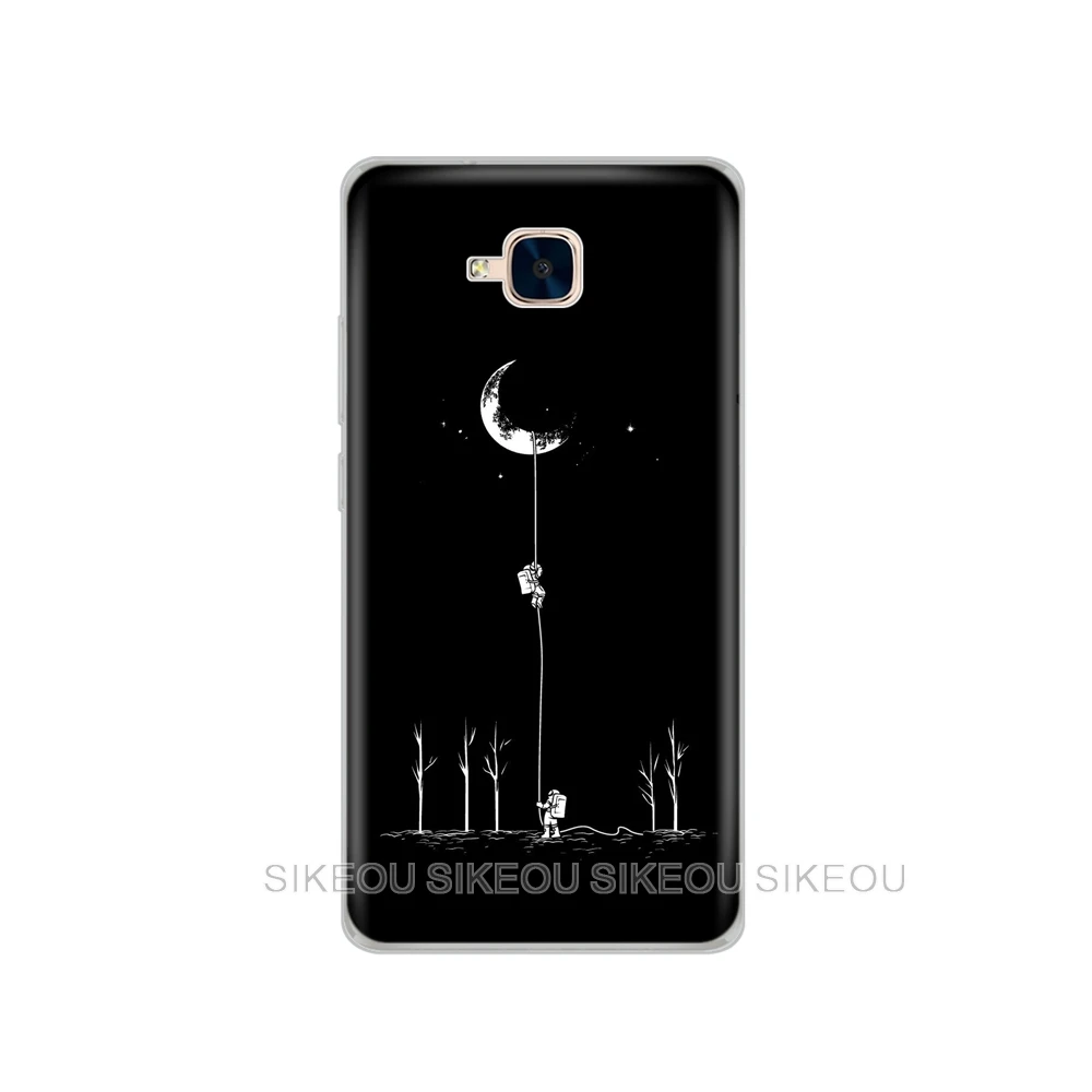 52169 Чехол для huawei Honor 5C, силиконовый чехол, русская версия, задняя крышка для huawei Honor 5C, без отверстия для отпечатков пальцев, черный астронавт - Цвет: 52169