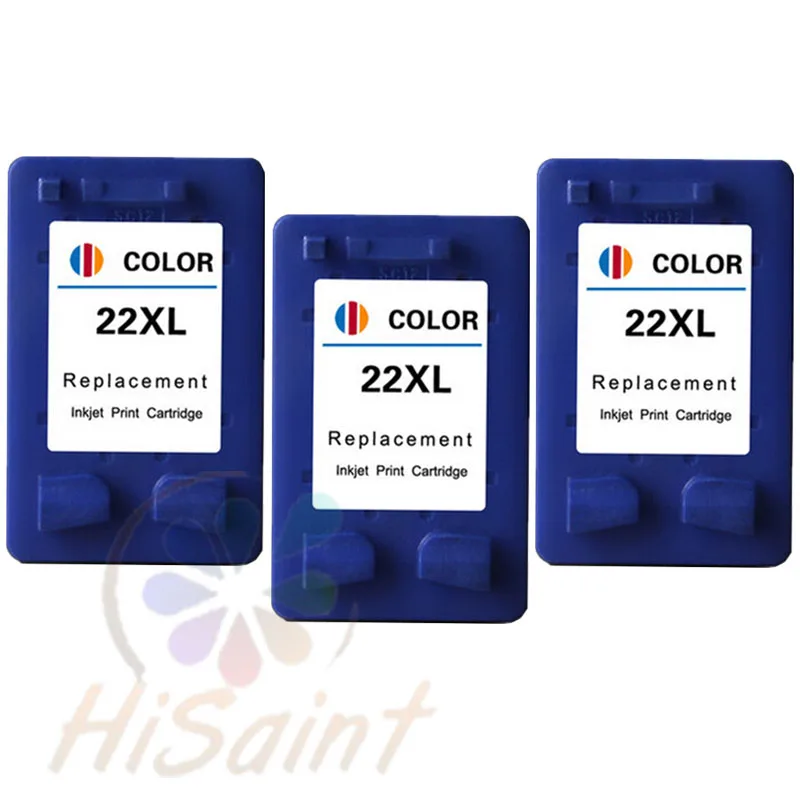 Hisaint классические картриджи 3 Pk совместимые чернильные для HP 22 Deskjet D1360 D1460 D2360 D2460