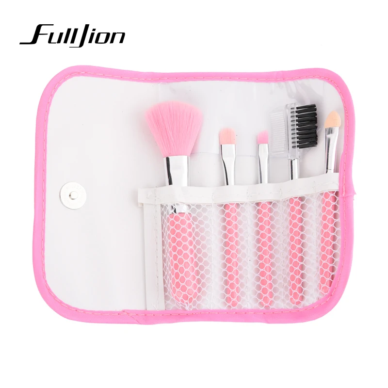 Модные мини кисти Fulljion для макияжа 5 шт. розовые косметический инструмент тени