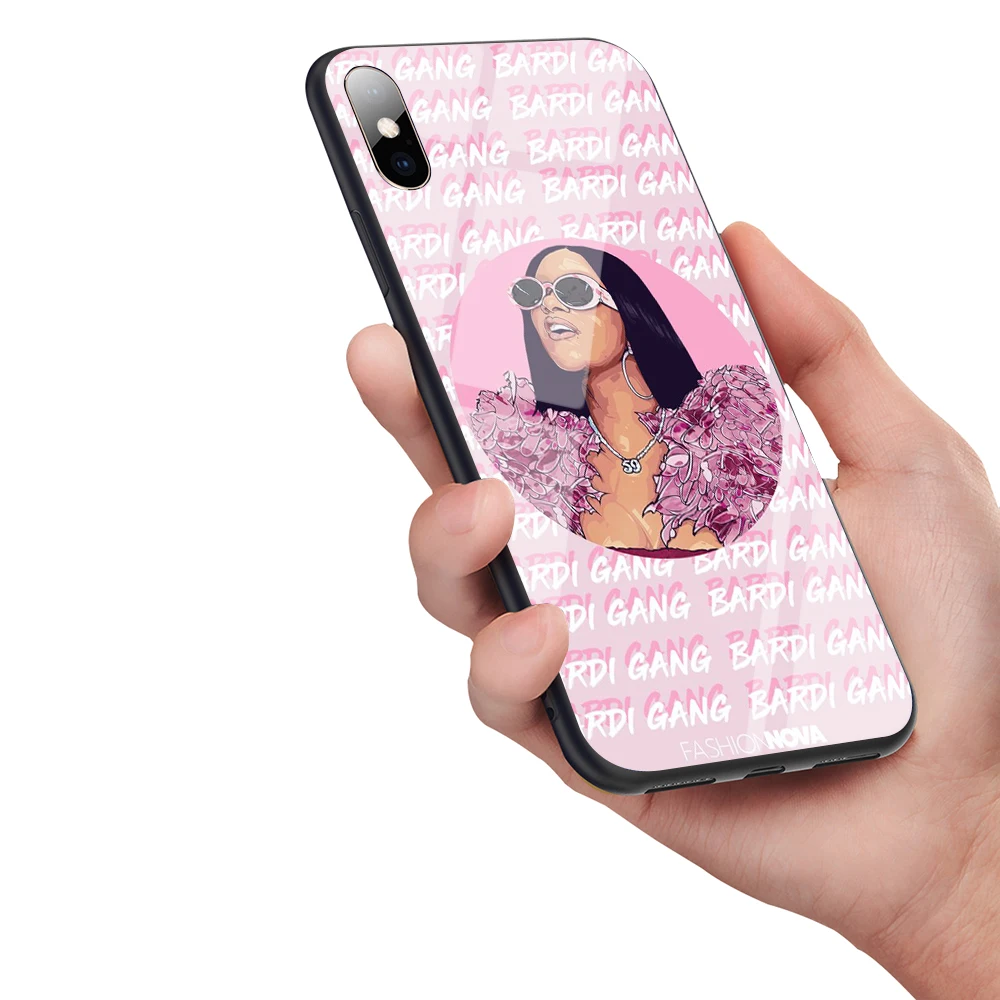 Чехол из закаленного стекла Lavaza Cardi B Belcalis Almanzar для iPhone 6 6S 7 8 Plus 5 5S SE XR X XS 11 Pro MAX |