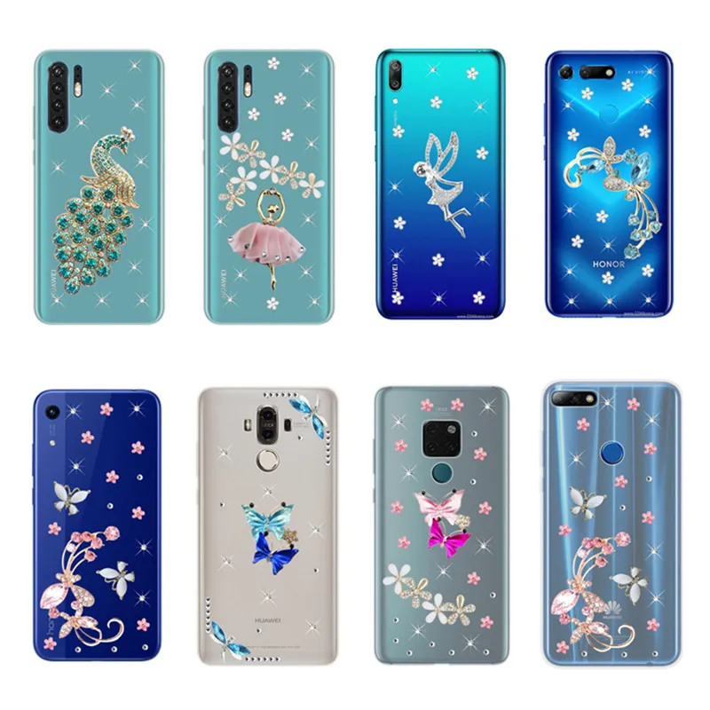 Прозрачный силиконовый чехол с павлином для Honor 9X 8A 9C honor 30 30s view 20 S телефона Huawei P30