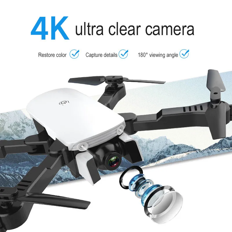 R8 складной Радиоуправляемый квадрокоптер 4k селфи Дрон HD Двойная камера FPV Божья коровка высота удержания оптическая камера потока Дрон вертолет