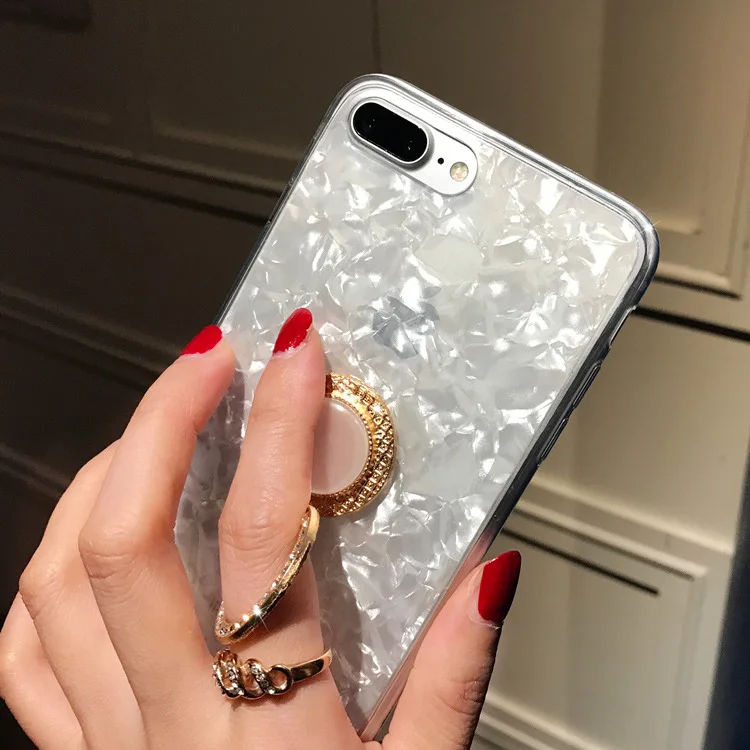Модный чехол с раковинами 3D Твердый любящим сердцем для iPhone X XS Max XR 6 6S 7 8 Plus