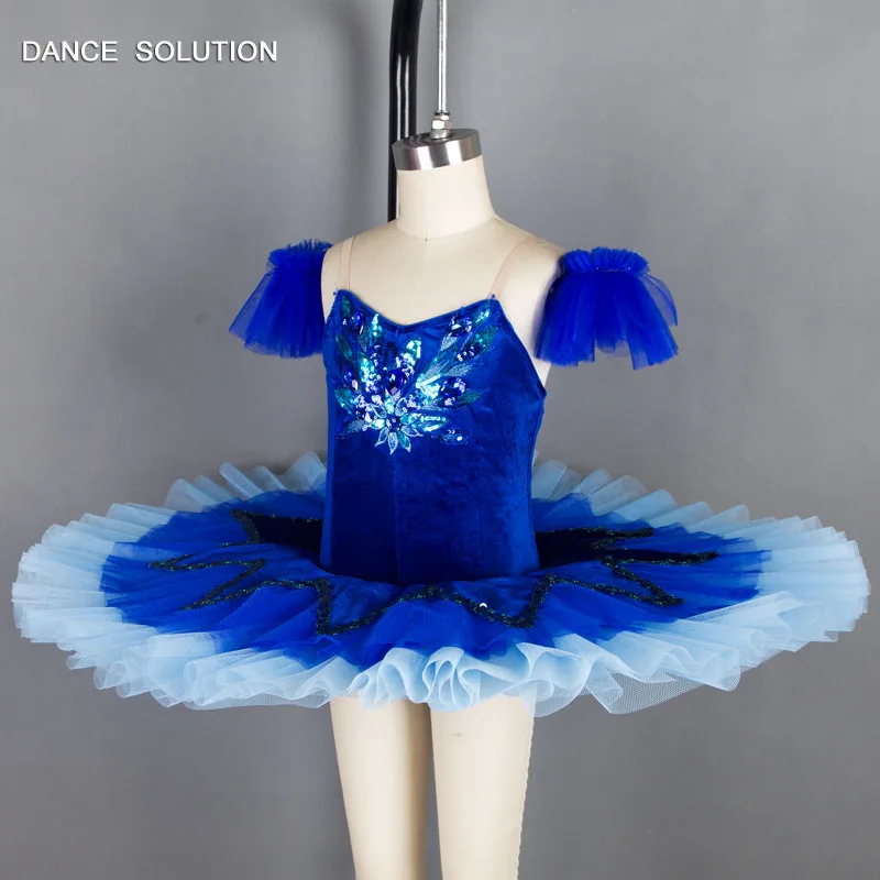 Королевский синий бархатный лиф подтяжки балетная пачка костюм для девочек и