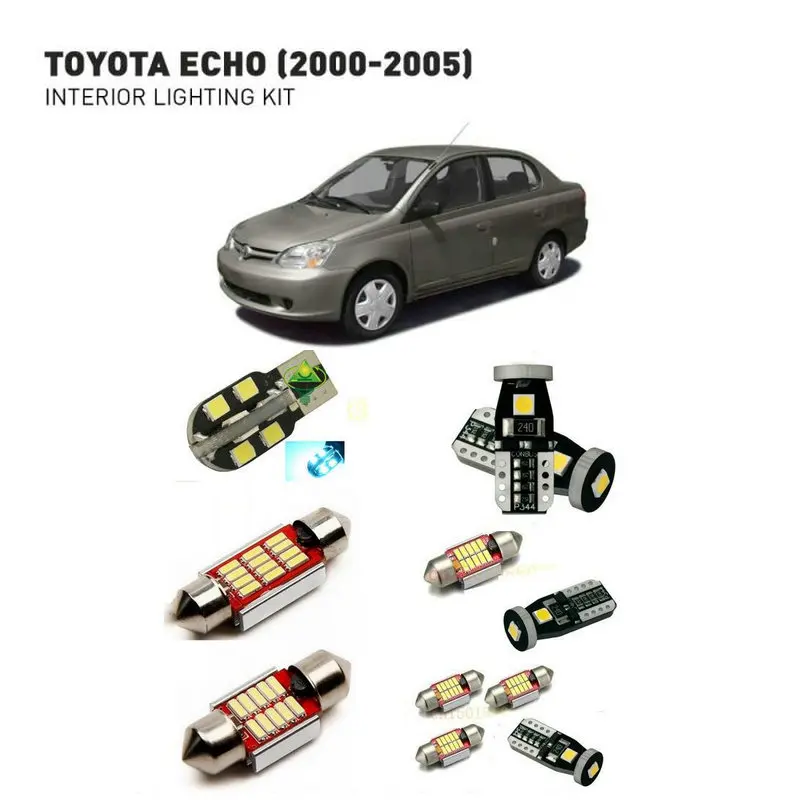 Светодиодные внутренние фары для Toyota echo 2000 2005 5 шт. светодиодные автомобилей