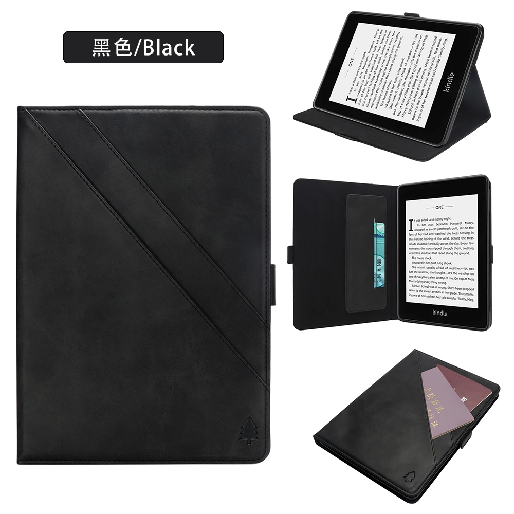 Тонкий кожаный чехол книжка с подставкой Магнитный смарт для карт Kindle Paperwhite 4 6