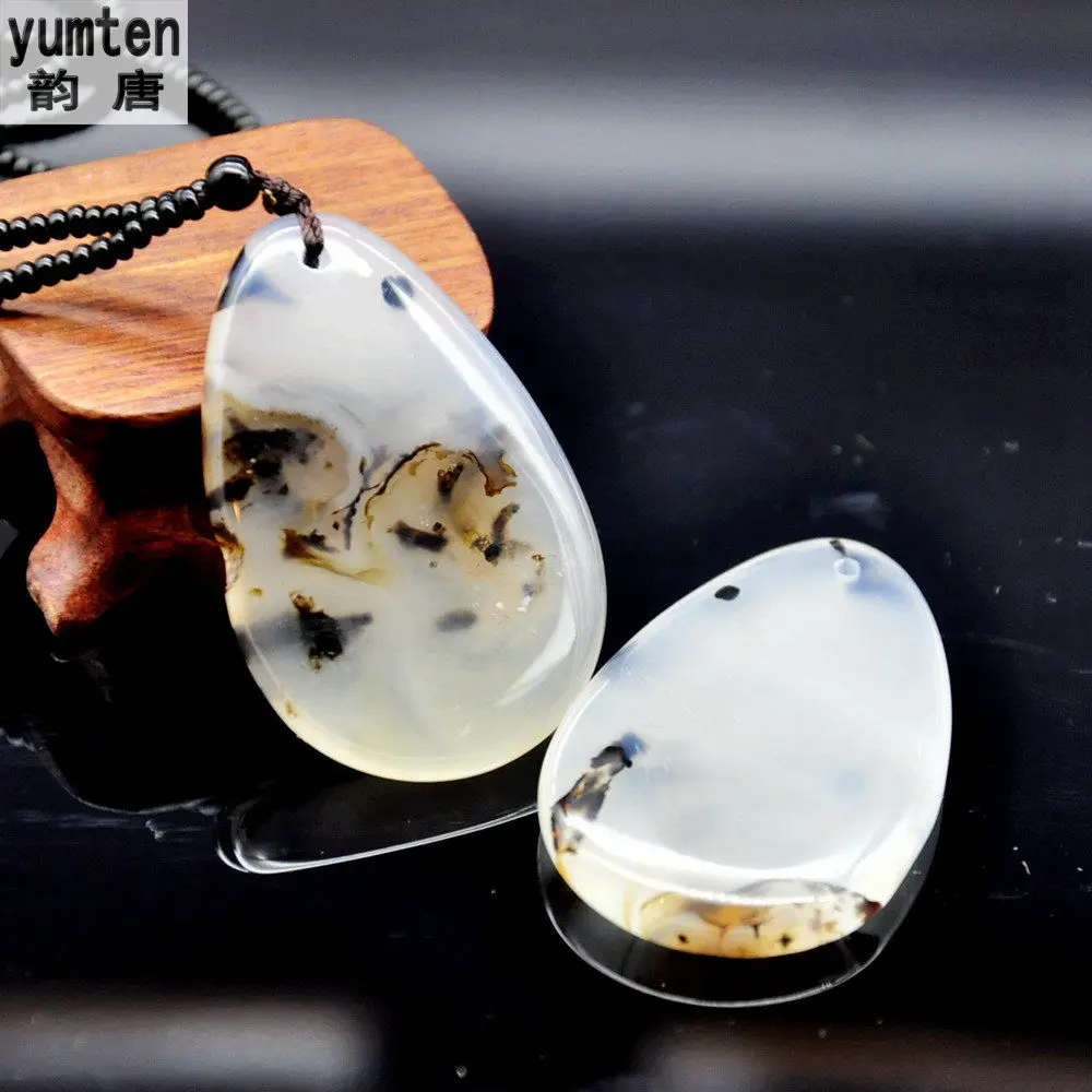 Yumten натуральный кулон из океанической яшмы ожерелье для женщин Collares Mujer ювелирные украшения с драгоценными камнями костюм рейки заживляющие Кристаллы Элегантные