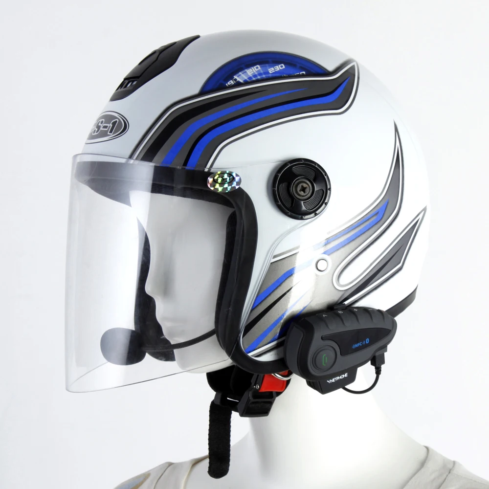 Bluetooth гарнитура VNETPHONE V8 1200 м водонепроницаемая NFC + FM|helmet interphone|v8 1200mvnetphone v8 |