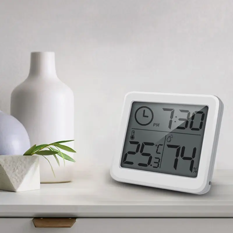 

Automatic Electronic Temperature&Humidity Monitor Clock 3.2" LCD Digital Screen