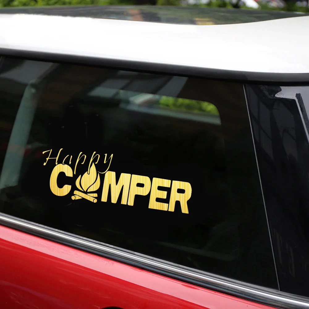 20*6 9 см Новый Стиль Dazzle Happy Camper Авто Стайлинг наклейки Виниловая Наклейка