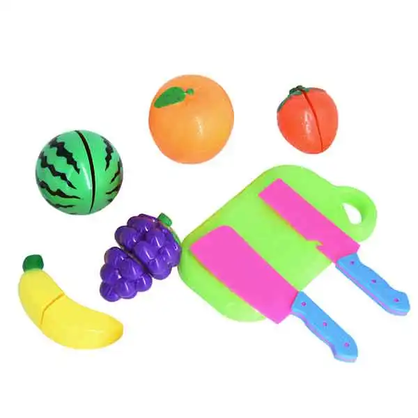 8 Pcs Fruit Toys Rosana 10 шт. дети набор для ролевых игр фрукты овощи Магнитная резка пластик игрушечные лошадки раннего образования для детей - Цвет: 8 Pcs Fruit Toys