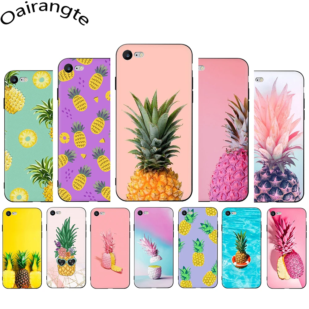 Ананас мягкий силиконовый чехол для телефона iphone 5 5s SE 2020 6 6s 7 8 plus X XR XS 11 12 Pro Max мини