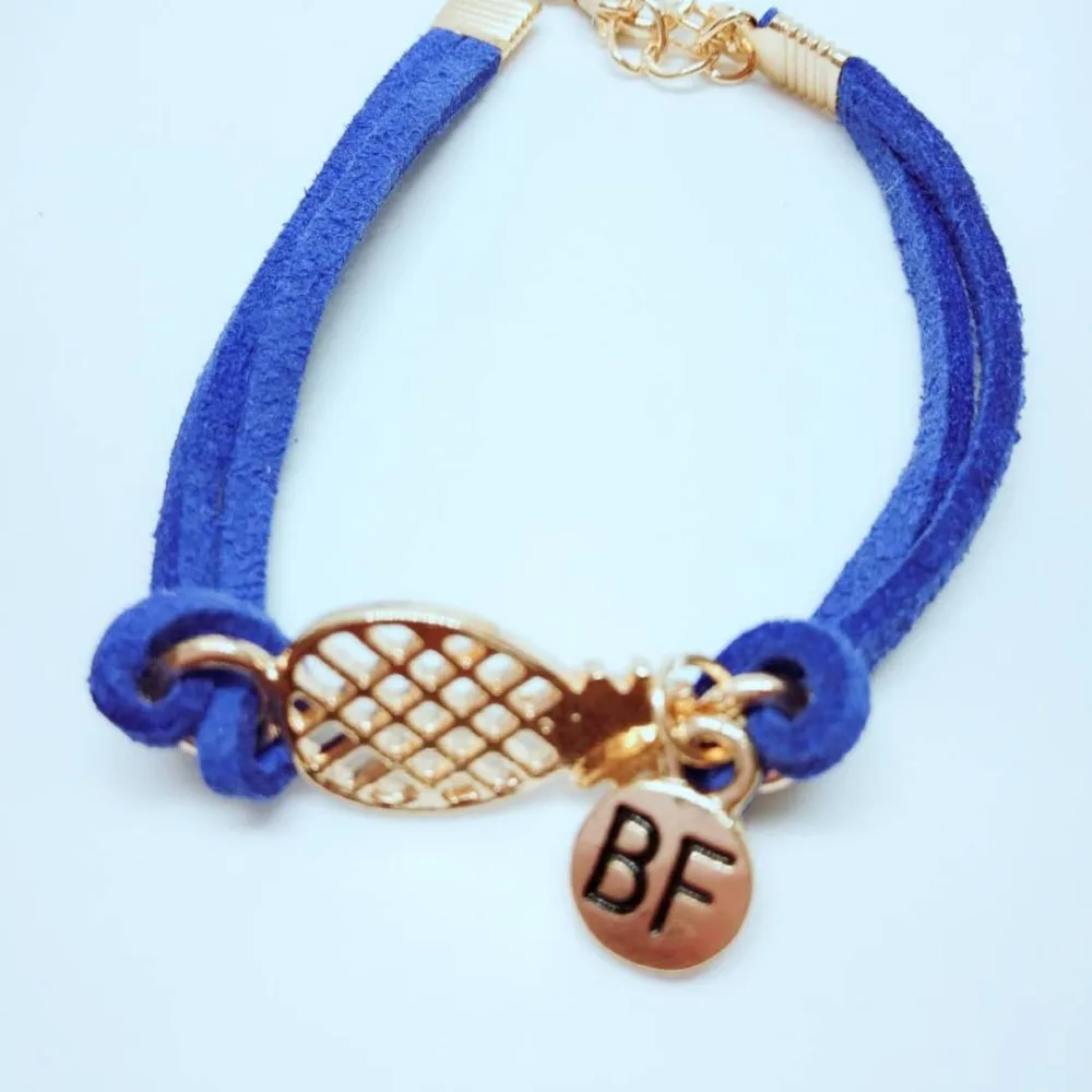 Юлин 2018 Новая мода Золотой выдалбливают ананас Браслеты Регулируемый Ananas Для