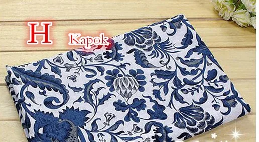 50x140 см синий белый фарфор печатных лен хлопок из ткани, шитье ручной работы ткани Telas Para лоскутное стеганые ткани