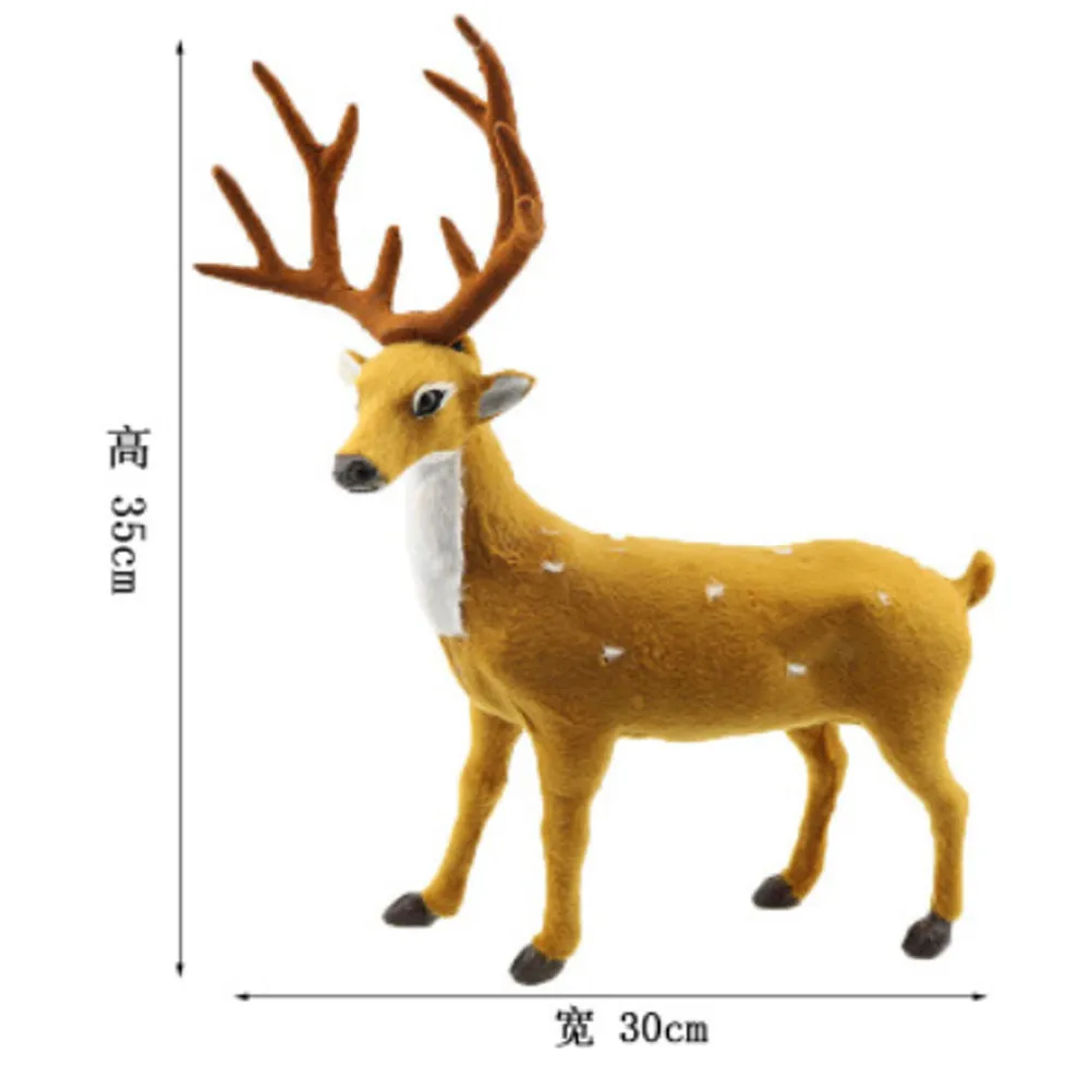 FS5 Creative Christmas Deer Scene Arrangement Props Elk Plush Simulation sep11 | Дом и сад