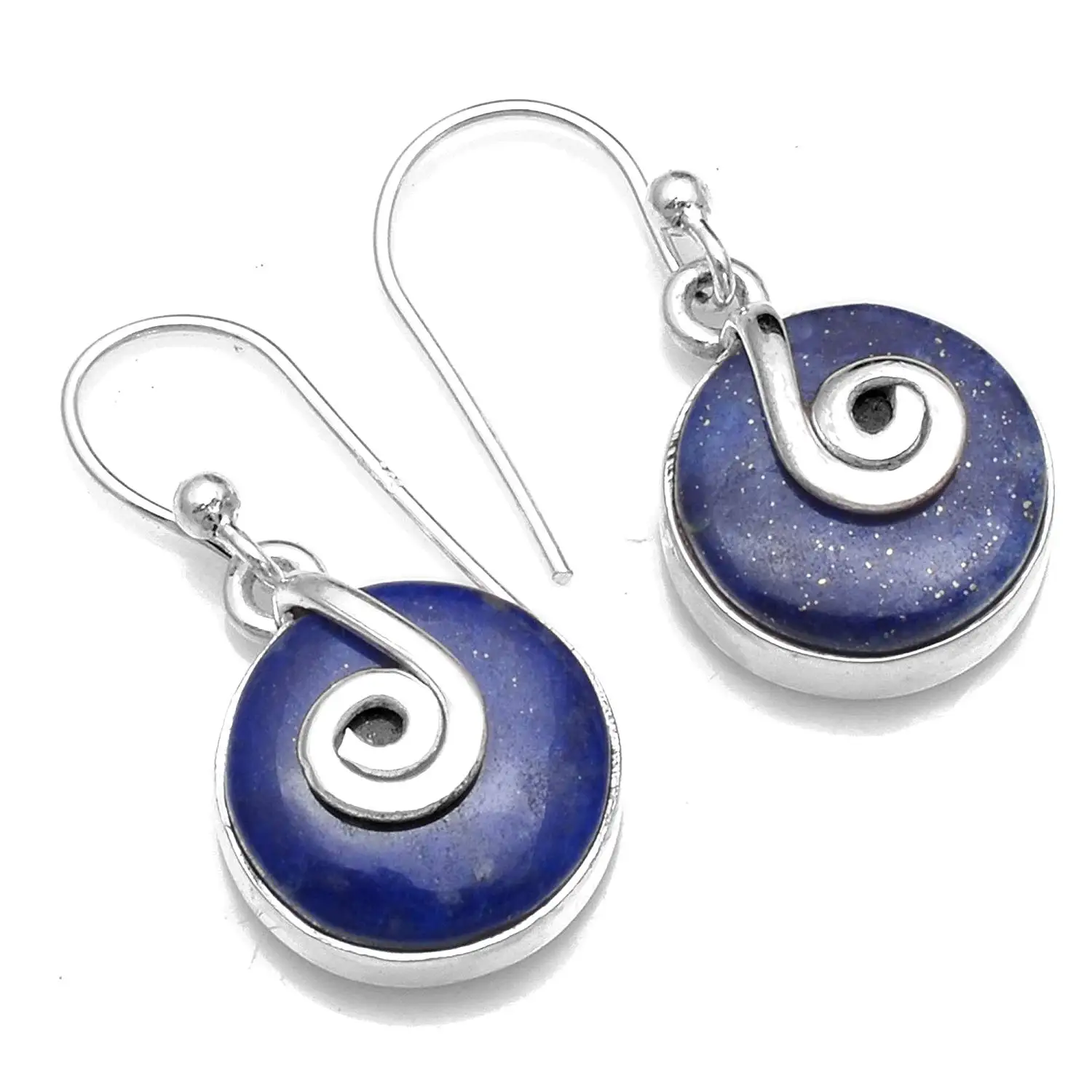 

Genuine Lapis Lazuri 925 Sterling Silver Earrings, 26 mm, AE2502