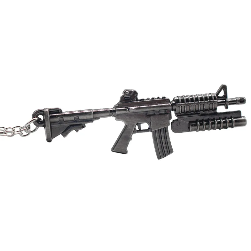 Мода стрельба игры AK47 M416 AWM моделирование пистолет индивидуальный кулон, ожерелье крутые мужчины металла пистолет ожерелье с кулоном в форме пистолета