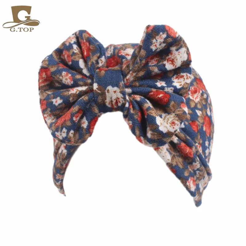 Новинка облегающая шапочка для девочек в винтажном стиле с большим бантом