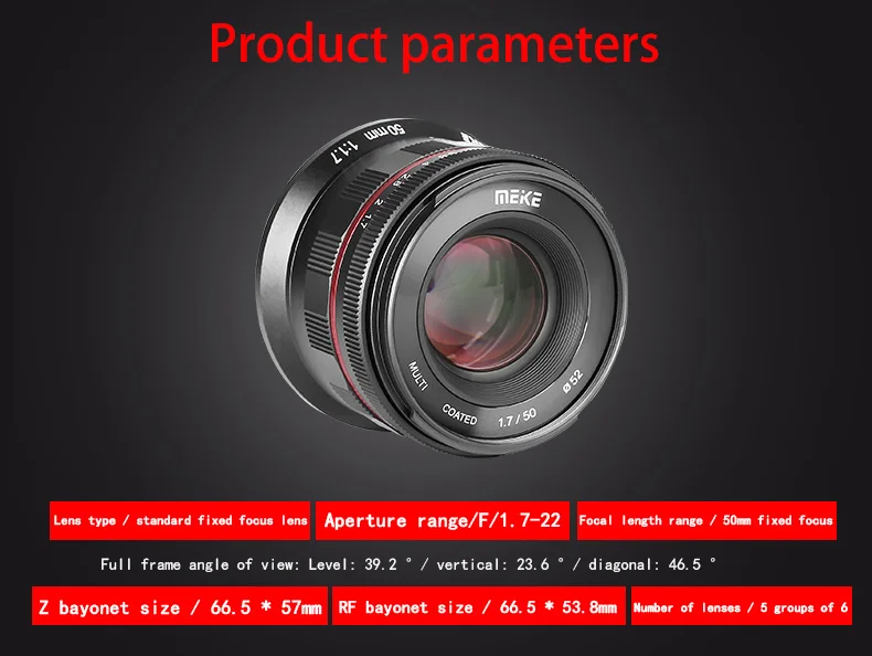 Meike 50 мм F1.7 ручная фокусировка объектива для sony E-mount полная Рамка беззеркальная камера A7II A7RIII для Canon RF Fuji Fujifilm Nikon Z
