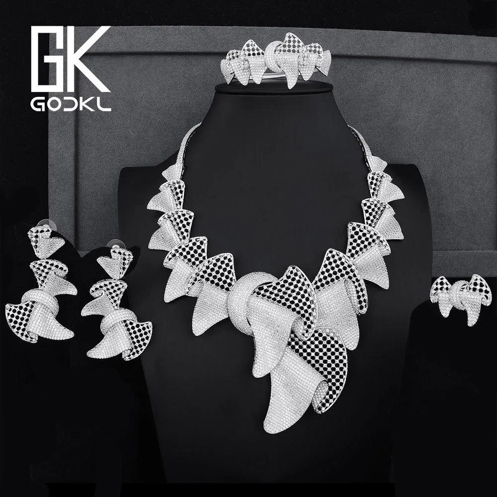 GODKI супер роскошные кисточки 4 шт. нигерийские Ювелирные наборы для женщин